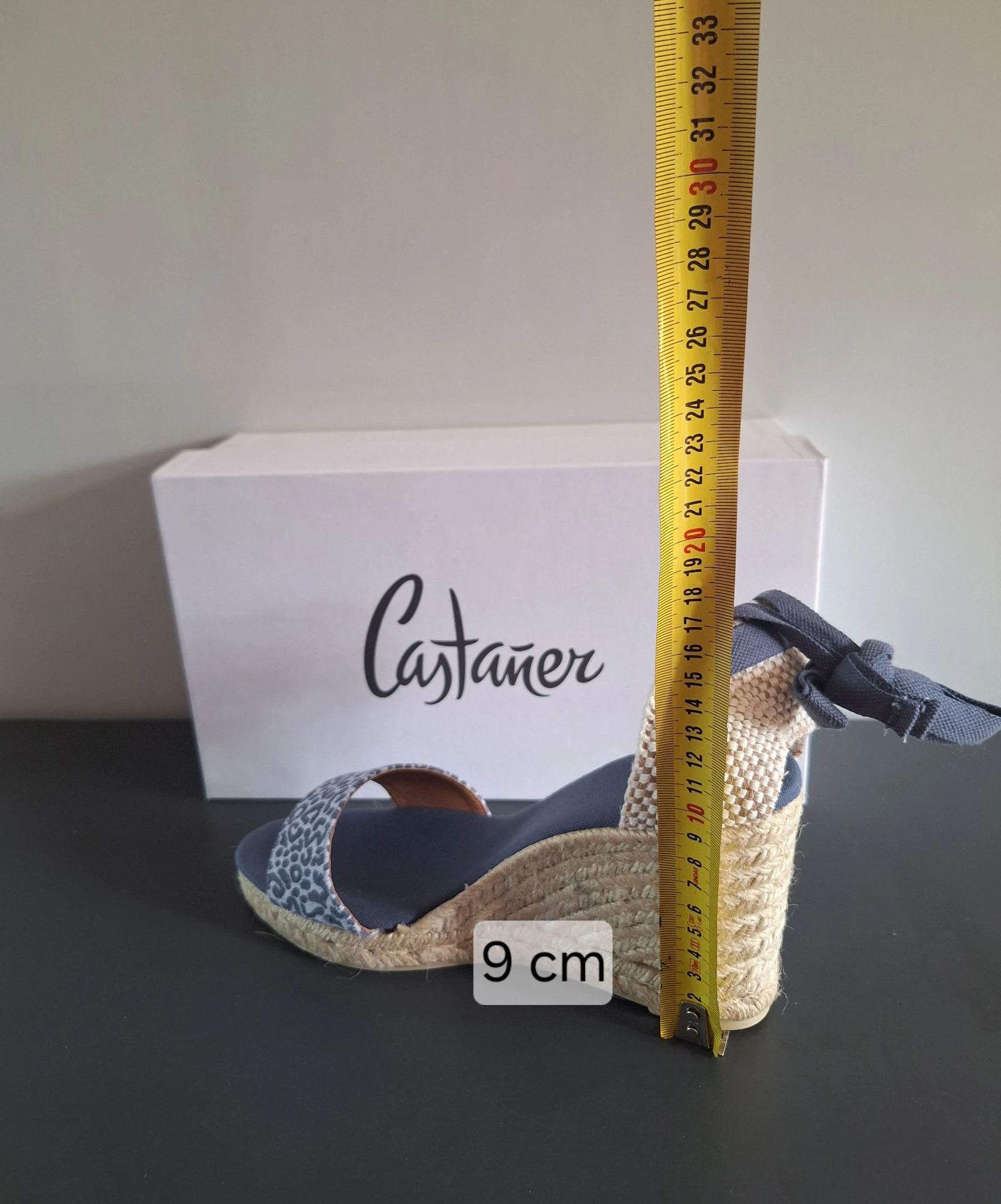 Espadrilles à talon compensé avec imprimé panthère bleue Castañer taille 41 – photo 6